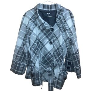 Apt9 double breasted plaid XL jacket